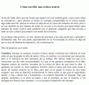 Crítica teatral | Recurso educativo 26018