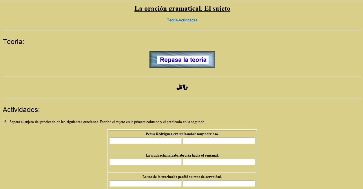 La oración gramatical. El sujeto. | Recurso educativo 36265