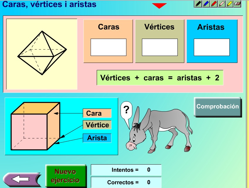 Caras, vértices y aristas | Recurso educativo 37308