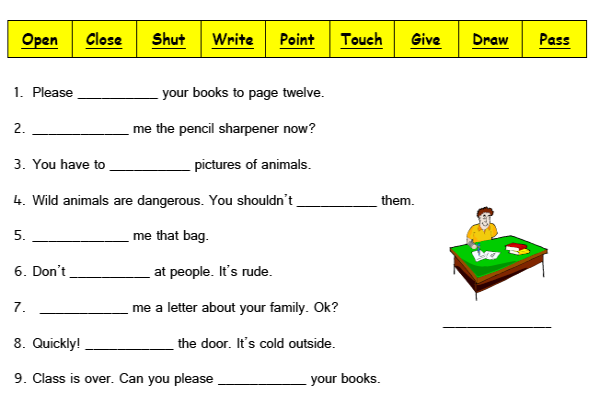 Imperatives worksheet | Recurso educativo 39932