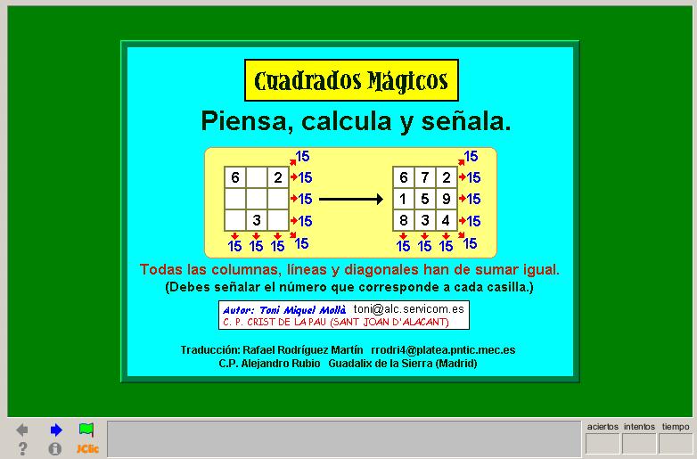 Cuadrados mágicos | Recurso educativo 40836