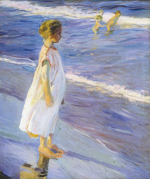 Niña en la playa (Sorolla) | Recurso educativo 50226