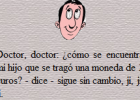 Chiste: se tragó una moneda... | Recurso educativo 50830