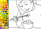 ¡A Colorear!: Comiendo arroz | Recurso educativo 27380