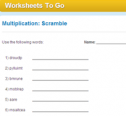 Multiplication: Scramble | Recurso educativo 69055