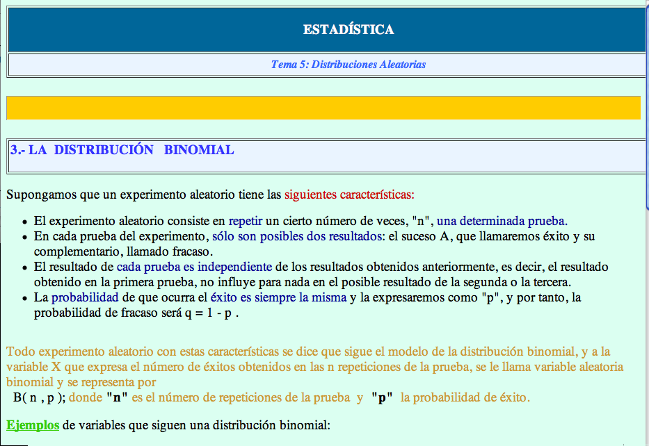 La distribución binomial | Recurso educativo 92325