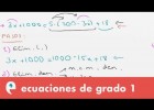 Ecuaciones de primer grado | Recurso educativo 109655